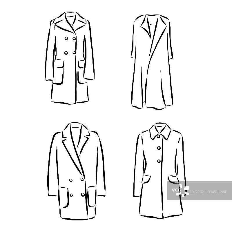 长袖带口袋女士外套图片素材