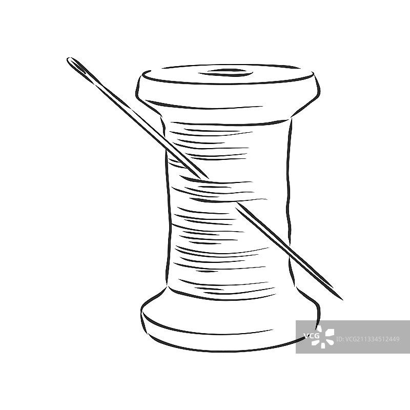 手绘线轴图片素材