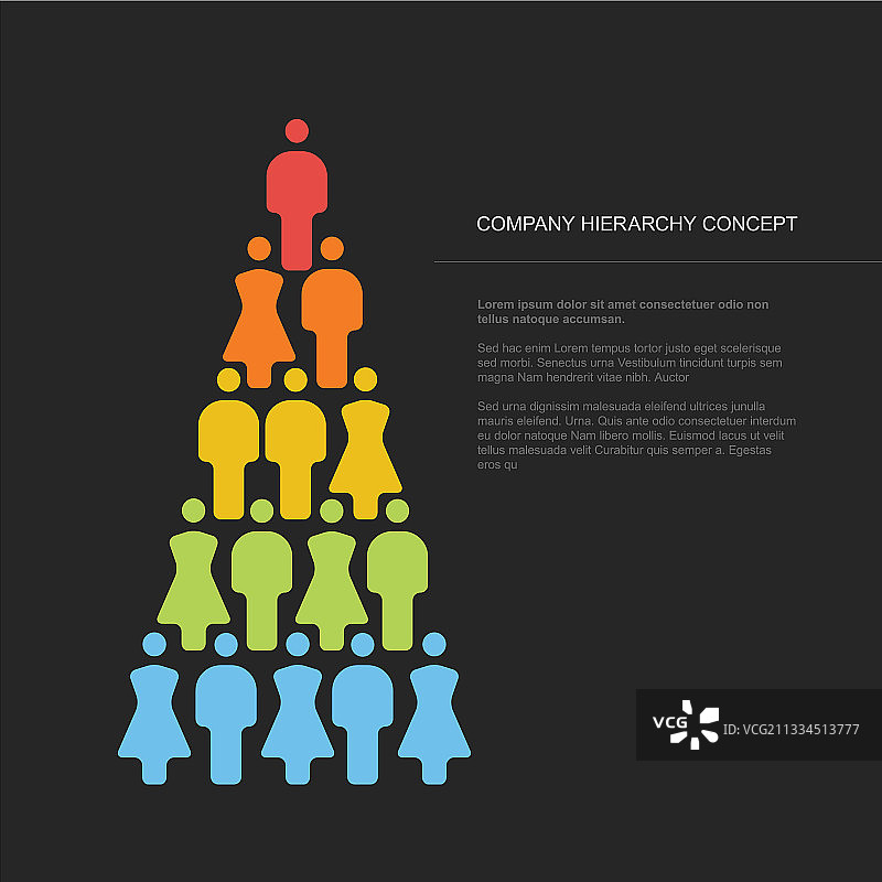 深色层级组织结构示意概念图片素材