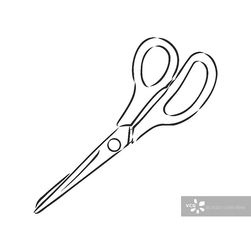 涂鸦风格剪刀素描图片素材