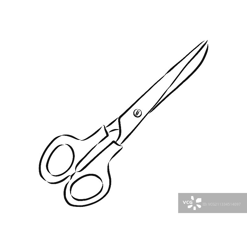 涂鸦风格剪刀素描图片素材