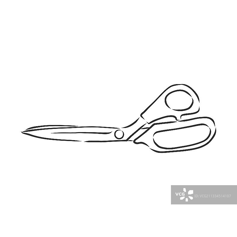 涂鸦风格剪刀素描图片素材