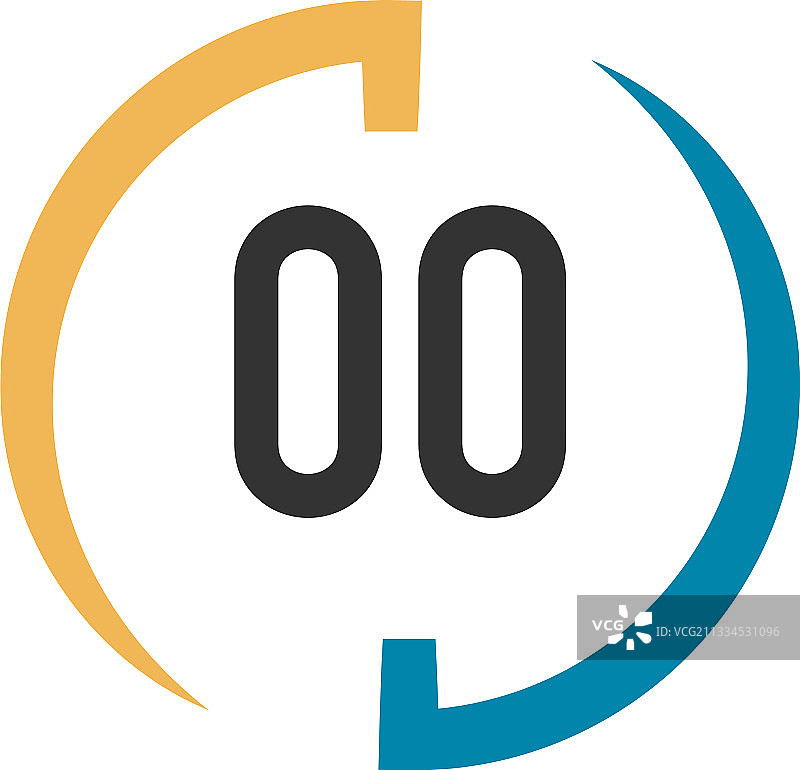字母OO弧形设计标志概念图片素材
