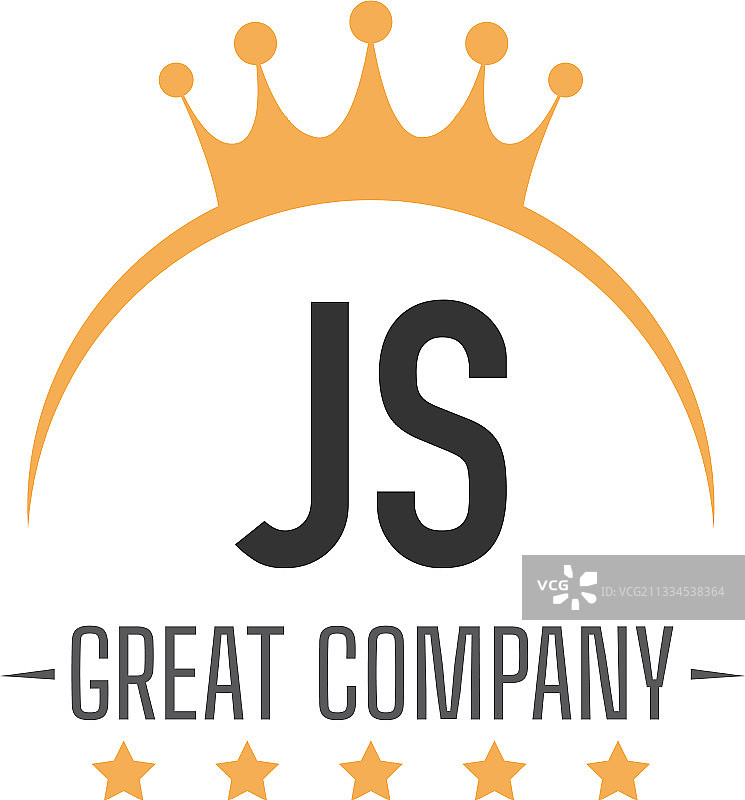 字母JS皇冠logo设计理念图片素材