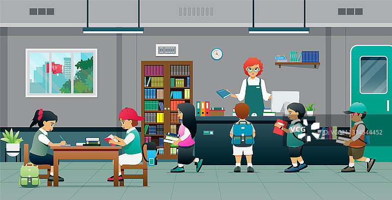 学校图书馆图片素材