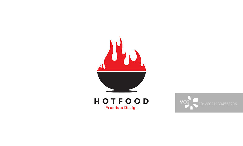 火焰热力碗标志设计图片素材