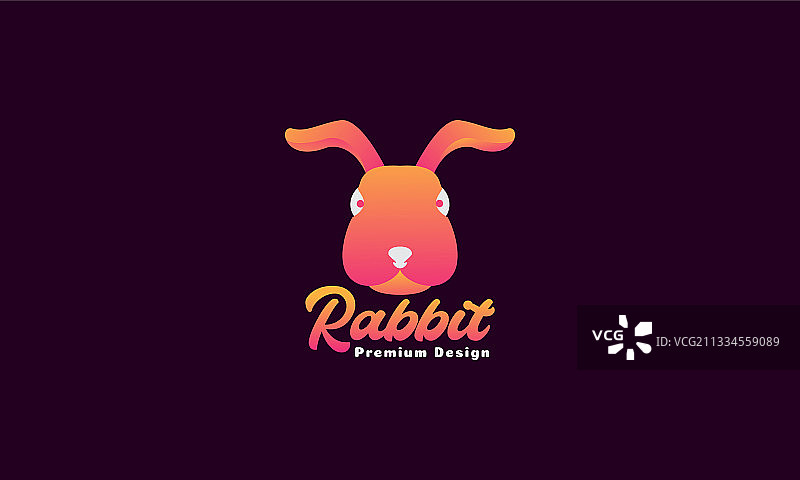 抽象动物宠物兔子头卡通可爱图片素材