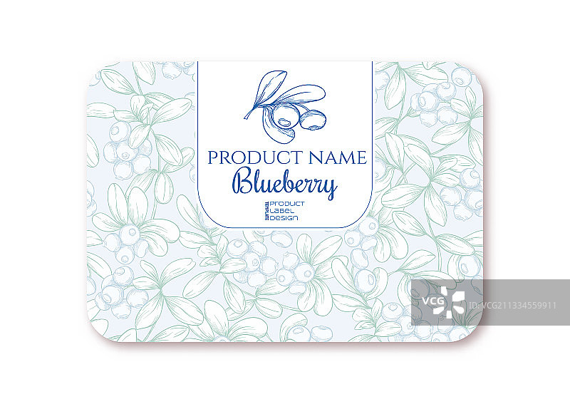 产品标签蓝莓成熟浆果模板图片素材