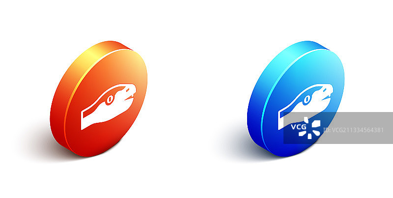 2.5D蛇形图标图片素材