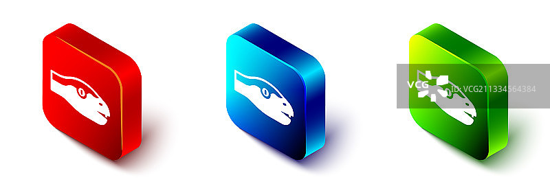 2.5D蛇形图标图片素材