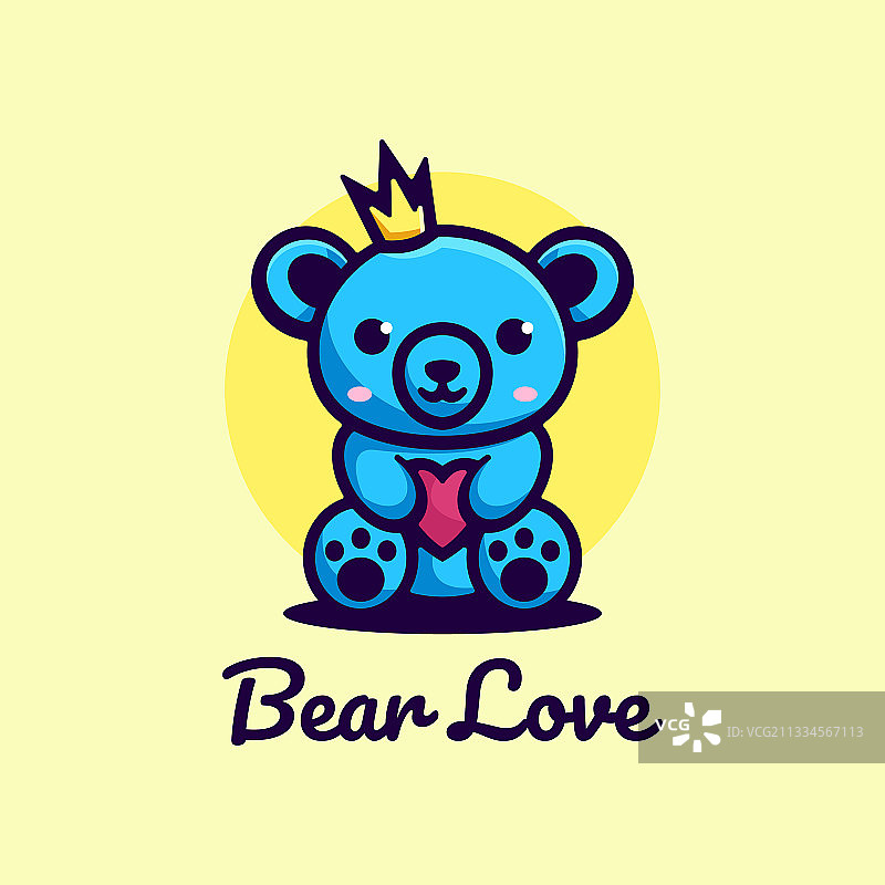 熊logo简约吉祥物风格图片素材