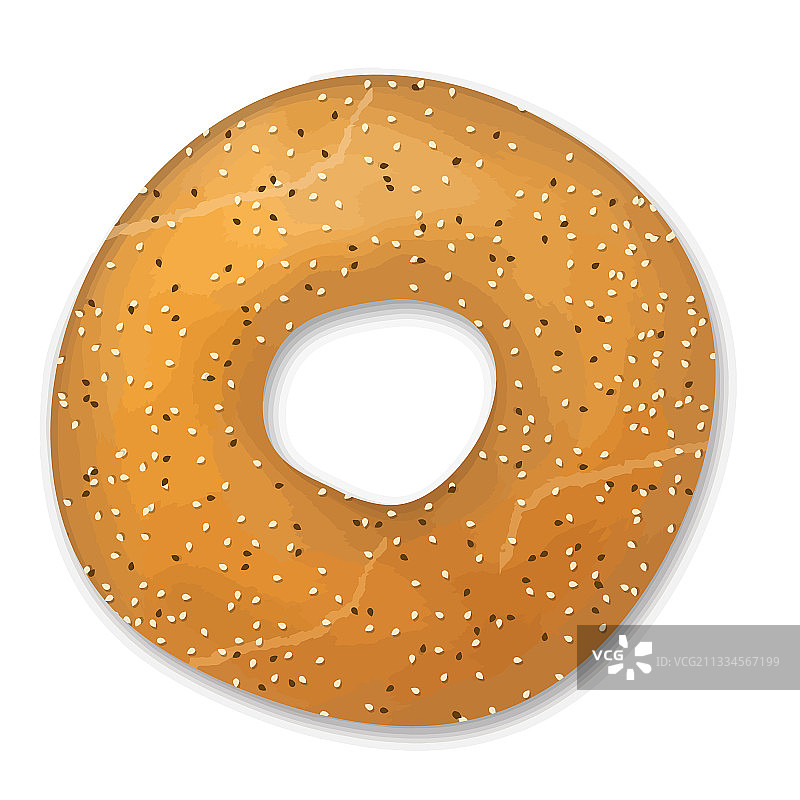 美味的芝麻贝果图片素材