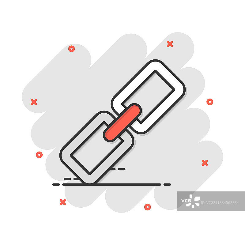 漫画风格卡通链条图标图片素材