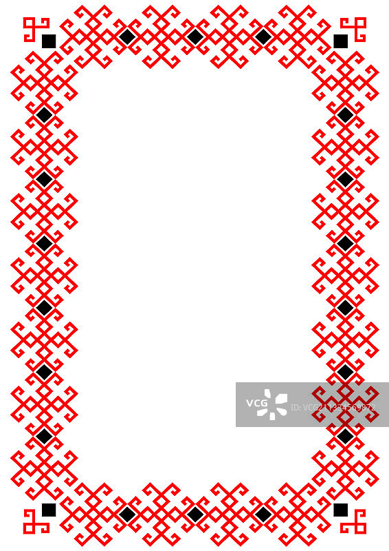 保加利亚民族民间刺绣边框图片素材