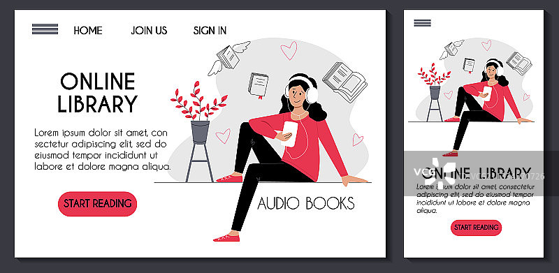 在线网站和移动应用模板图片素材