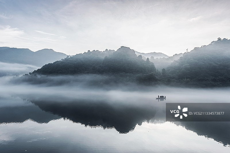 山水画卷图片素材