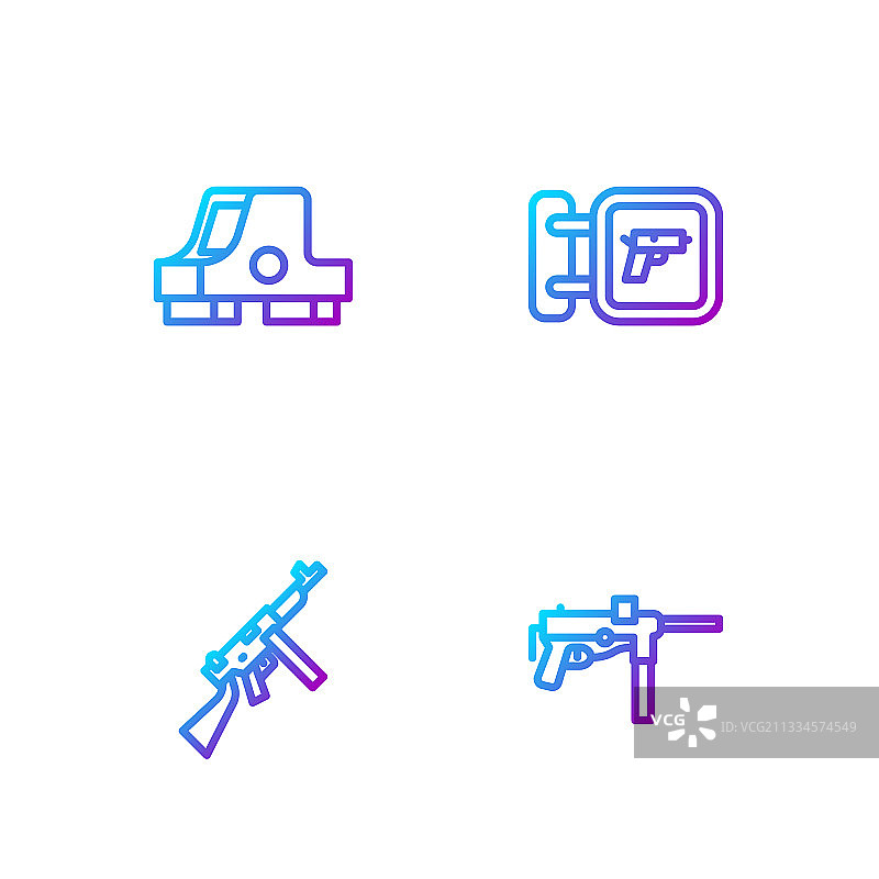 M3汤姆逊冲锋枪与准直器图片素材