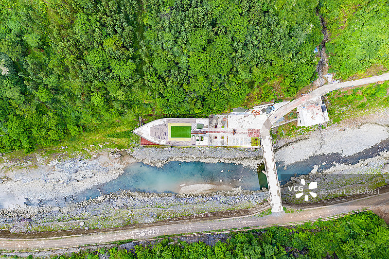 城口仓房村航拍图片素材