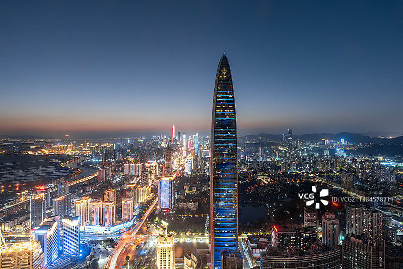 深圳京基100繁华城市天际线图片素材