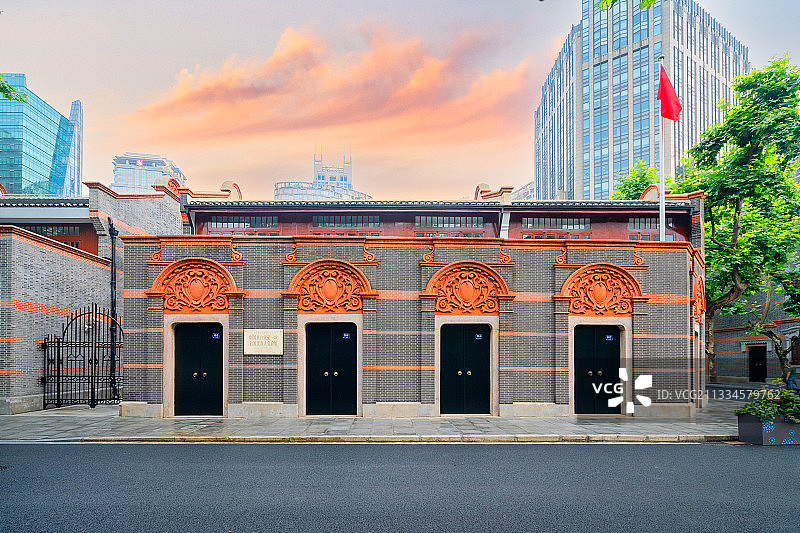 中国上海中共一大会址图片素材