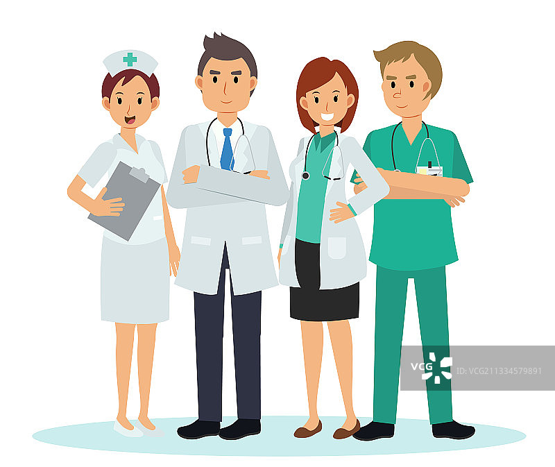 卡通医疗团队图片素材
