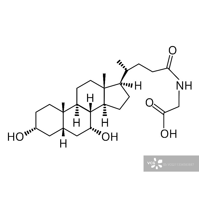 甘胆酸化学分子图片素材