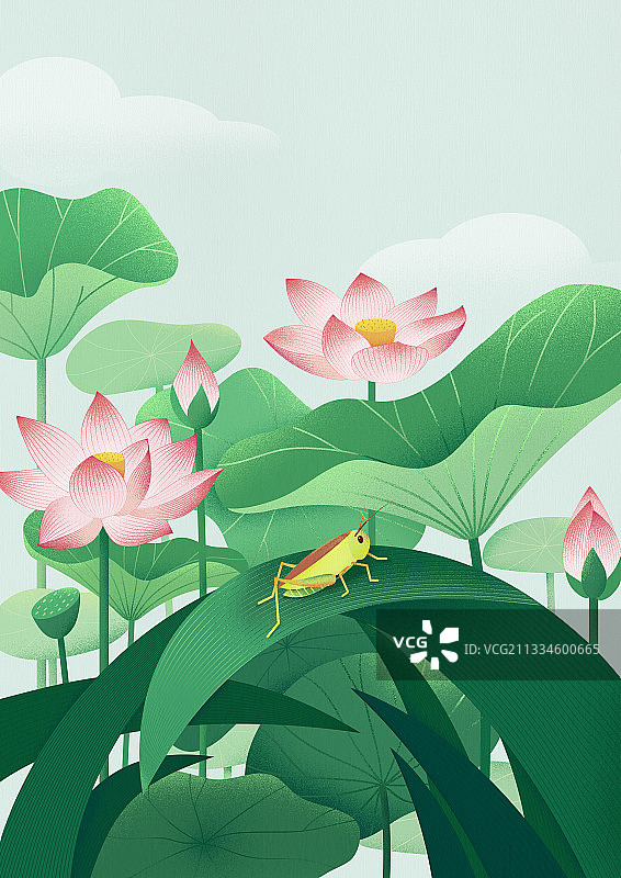 二十四节气小暑竖版图片素材