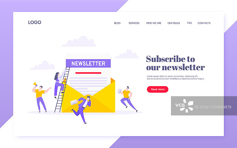 立即订阅我们的新闻邮件图片素材