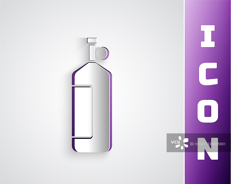 剪纸风格水肺潜水图标图片素材