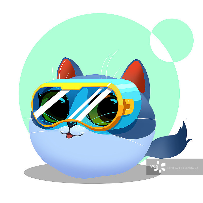 【愤怒的小猫】蓝猫英短夏季猫咪图片素材