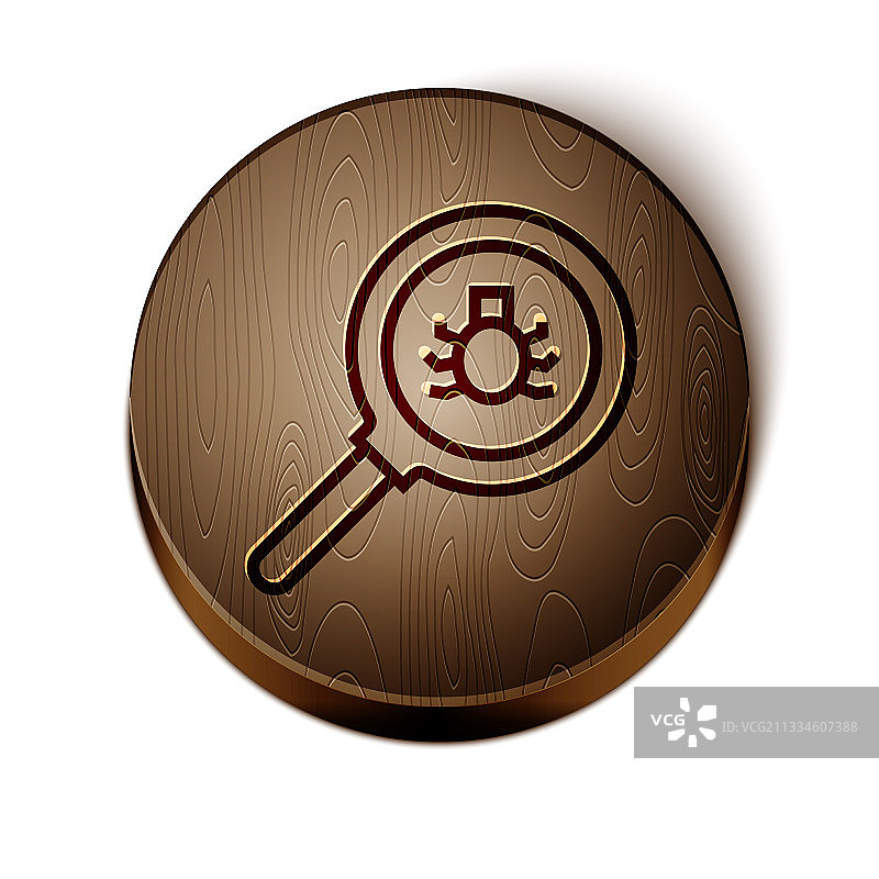 白色背景上的棕色跳蚤搜索图标图片素材