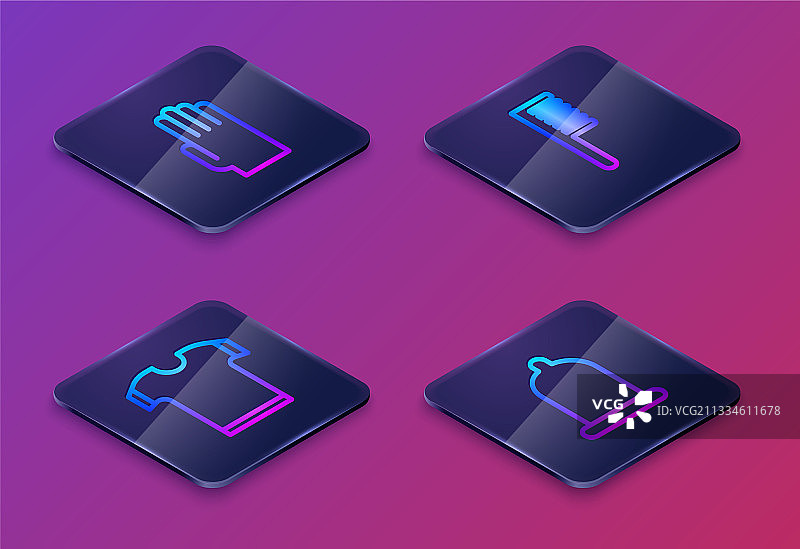 2.5D橡胶手套和T恤图片素材