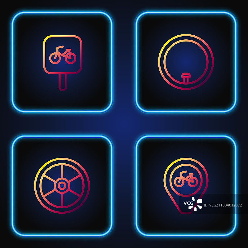 自行车车轮定位线图片素材