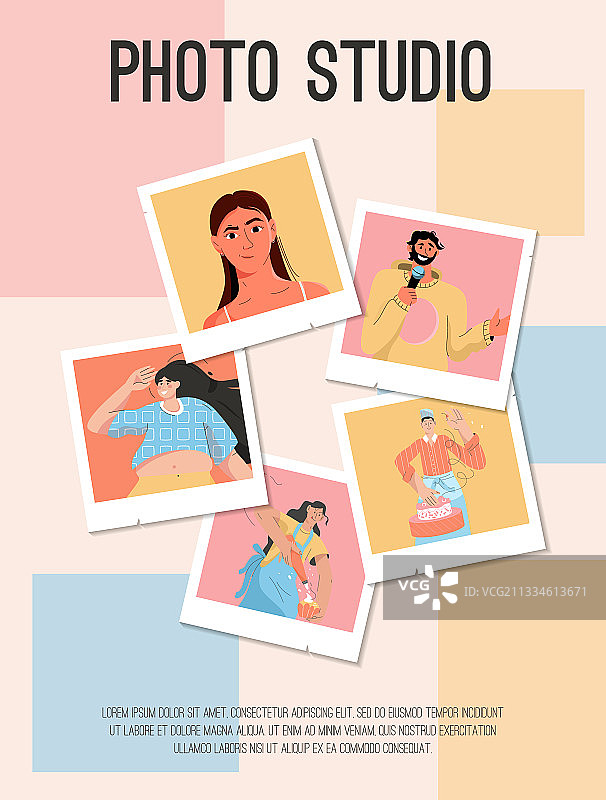 摄影工作室海报概念设计图片素材