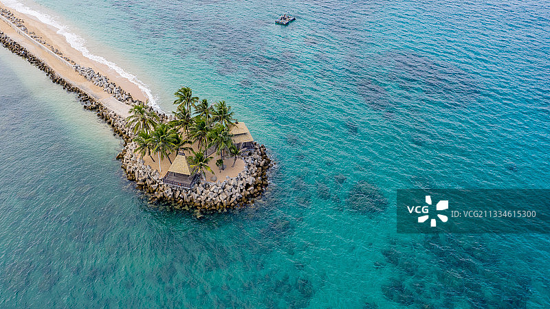 海南省陵水黎族自治县分界洲岛景区海心岛航拍视角图片素材