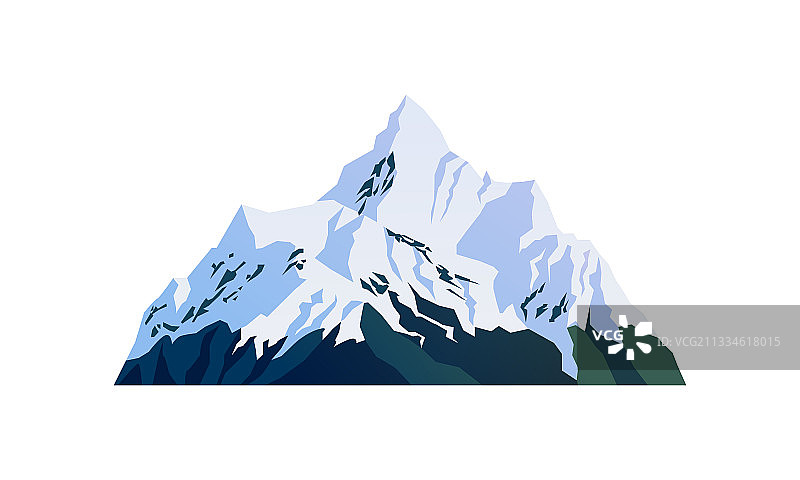 白雪覆盖的山峰和岩石峭壁图片素材