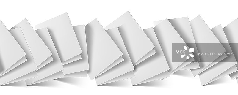 空白对折宣传册演示模板图片素材