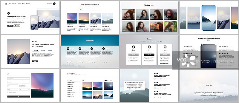 网站设计演示的模板图片素材