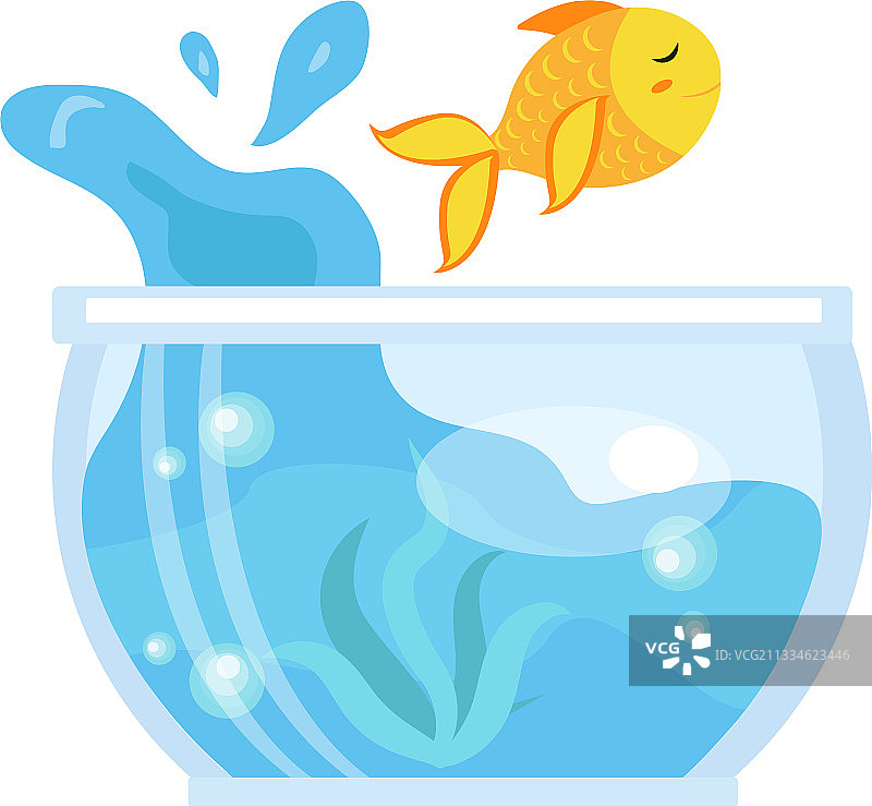 水族箱金鱼图标图片素材