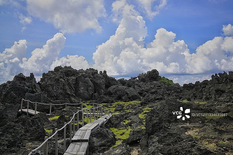 龙坑生态保护区，垦丁最美之地，因珊瑚礁地形形状似龙故得名龙坑图片素材