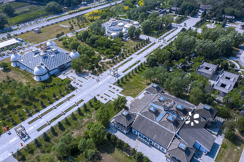 航拍，昭君博物院。图片素材