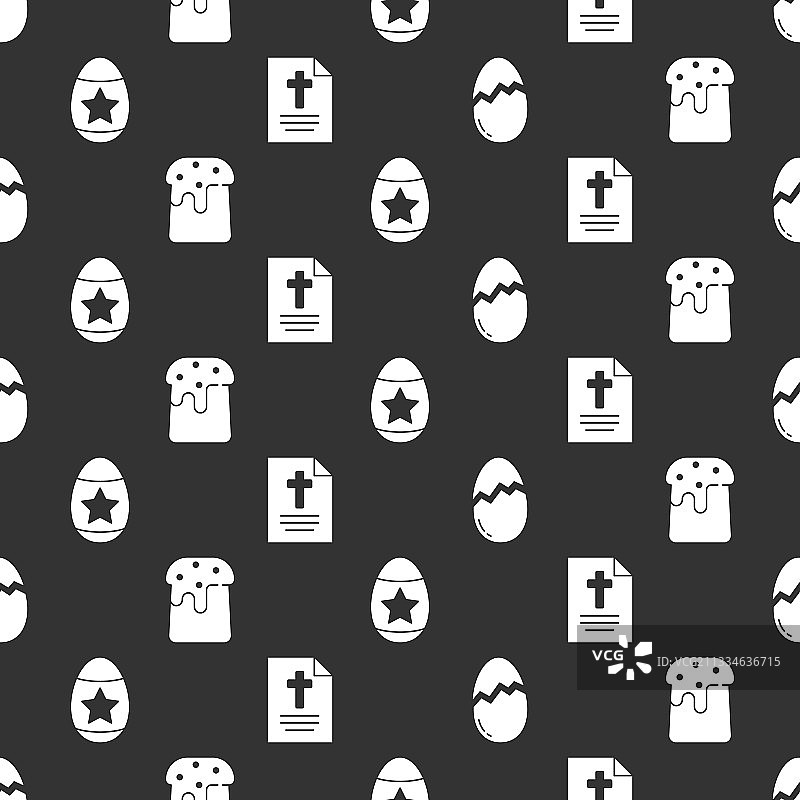 破损的复活节彩蛋蛋糕图片素材