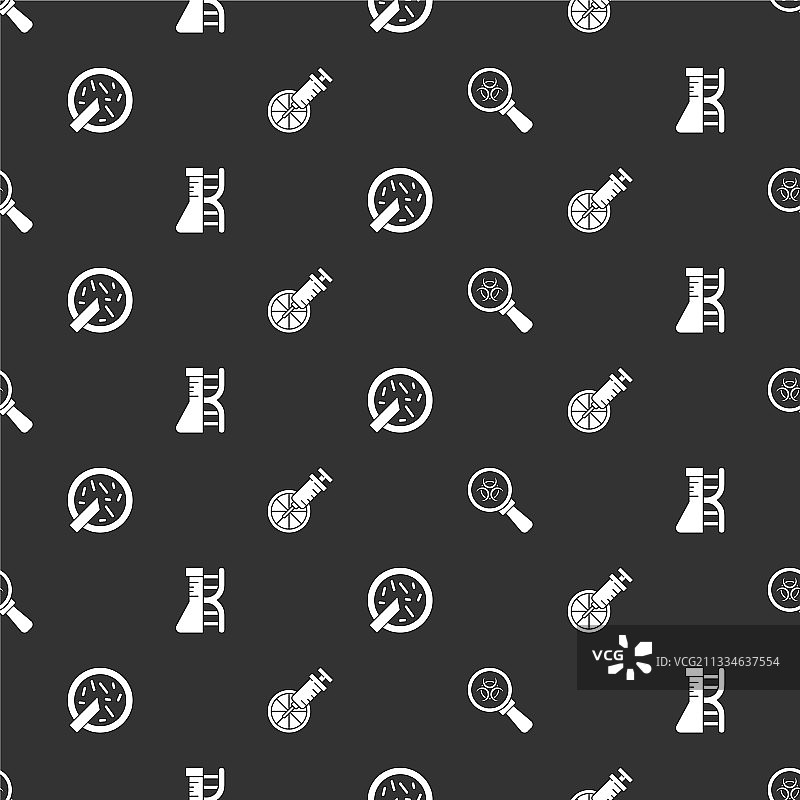 生物危害与放大镜DNA研究图片素材