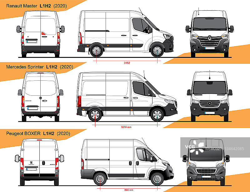 L1H2型货运厢式货车车队（2020年）图片素材