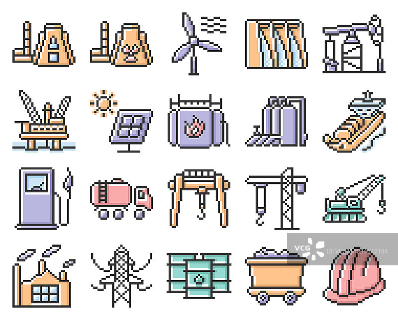 行业像素图标合集图片素材