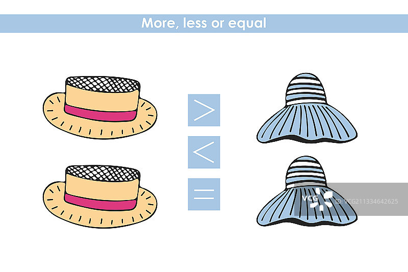 帽子数字大小比较图片素材