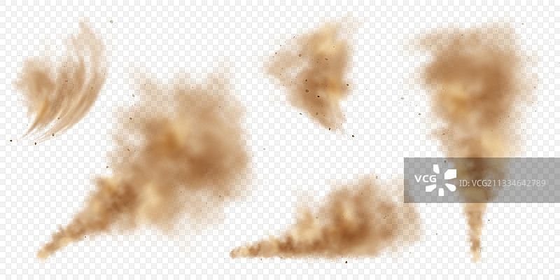 逼真的尘埃云道路沙尘暴污染图片素材