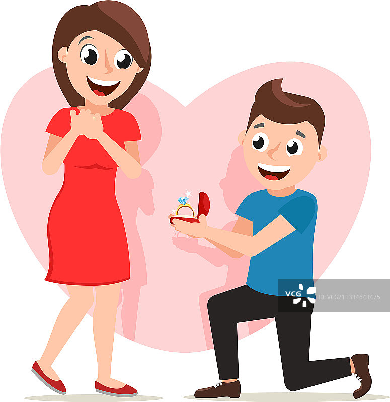 男人向女人求婚图片素材