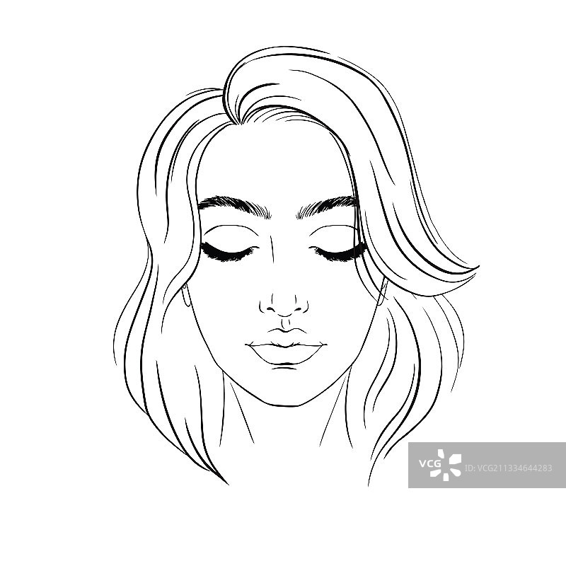 漂亮女人面部彩妆图和化妆师图片素材