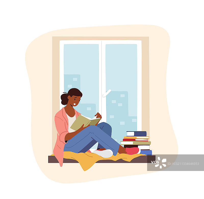 女性角色阅读教育理念图片素材